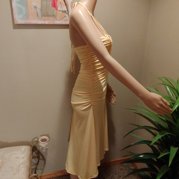 VICTORIA'S SECRET RUCKED HALTER HI-LO DRESS - Picture 5 of 5